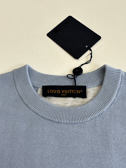 ルイヴィトンスーパーコピー Monogram ジャカードパッチワークニット半袖Tシャツ