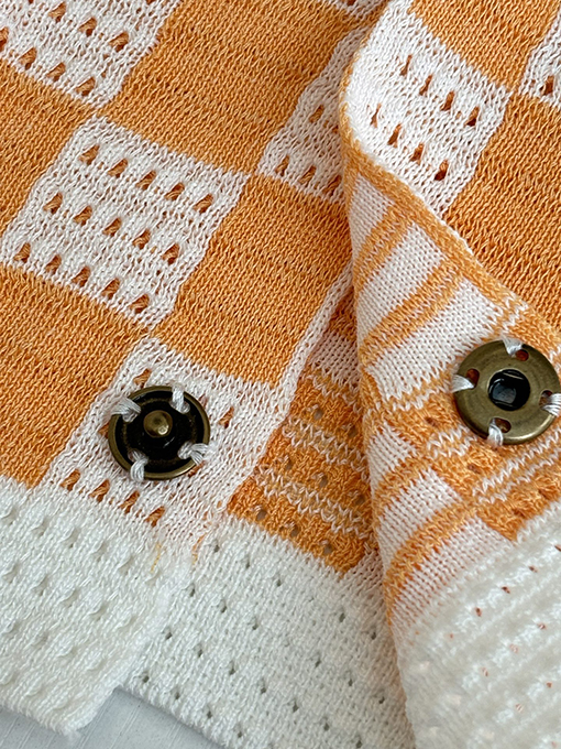 ルイヴィトンブランドスーパーコピー チェック柄のカラーブロック透かし編ポロカラー付きみ半袖シャツ