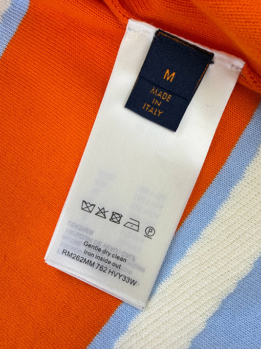 ルイヴィトンコピー LOUIS VUITTON ストライプ刺繍入り半袖Tシャツ