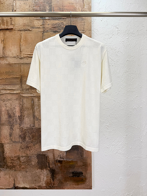 ルイヴィトン メッシュロゴ入り半袖クルーネックTシャツ
