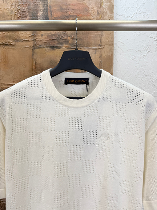 ルイヴィトン メッシュロゴ入り半袖クルーネックTシャツ