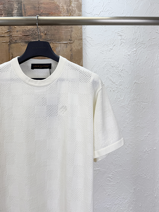 ルイヴィトン メッシュロゴ入り半袖クルーネックTシャツ