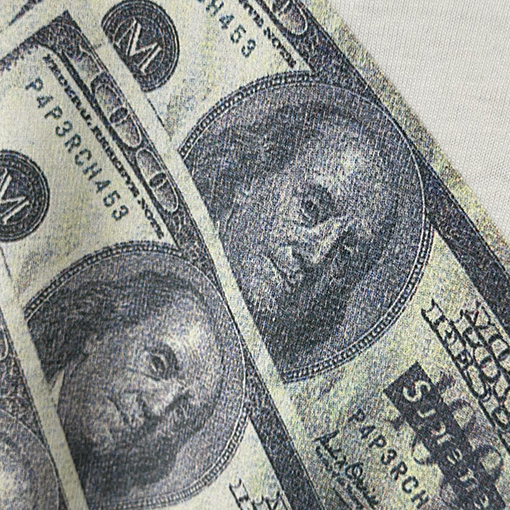 シュプリーム X マルタンマルジェラ MONEY S/S TOP コラボレーションによるゴールドフェザープリント半袖Tシャツ