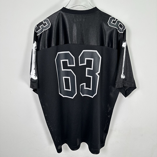 シュプリームスーパーコピー SUPREME Bones Football Jersey ボーンナンバーメッシュラグビー半袖ジャージ