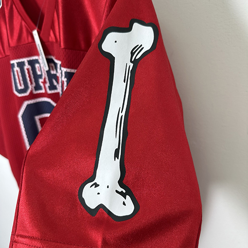 シュプリームスーパーコピー SUPREME Bones Football Jersey ボーンナンバーメッシュラグビー半袖ジャージ