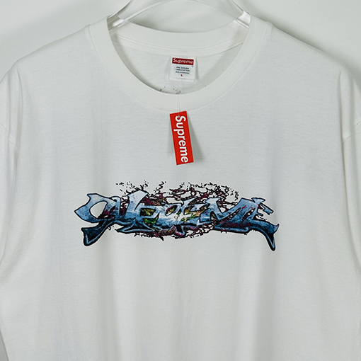 シュプリーム SUPREME TAG TEE 大きなロゴプリントの半袖Tシャツ