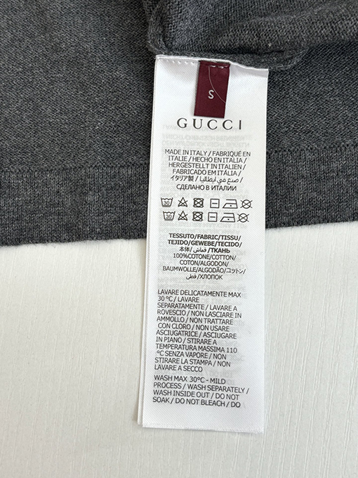 グッチ Gucci レタージャカードロゴ入りニット半袖Tシャツ