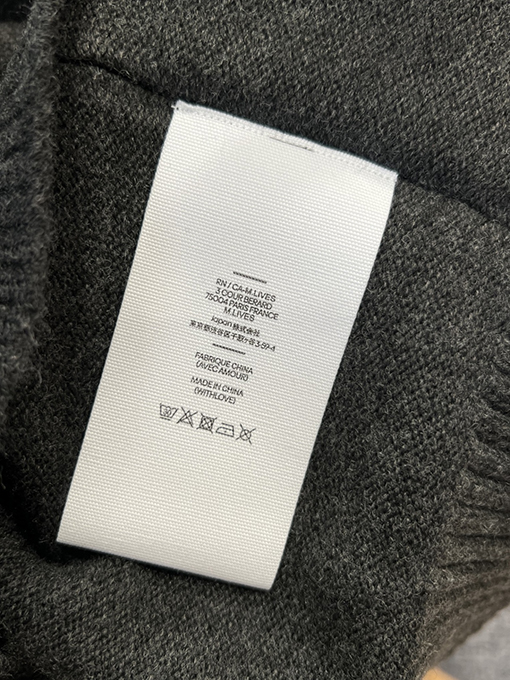 アミスーパーコピー ハート型のAマークが入ったカラーブロックニットポロセーター