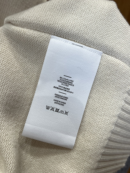 アミスーパーコピー ハート型のAマークが入ったカラーブロックニットポロセーター