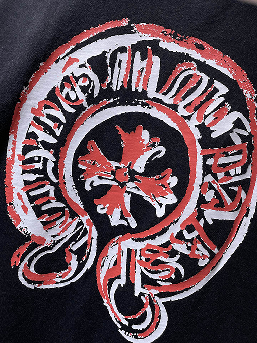 クロムハーツコピー グラフィティホースシュー手描きウォッシュ半袖Tシャツ