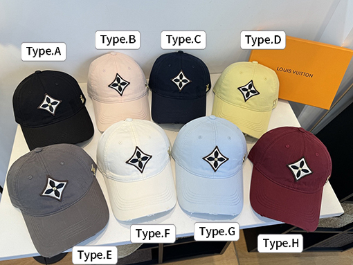 ルイヴィトン クラシックなダメージのウォッシュドコットンベースボールキャップ