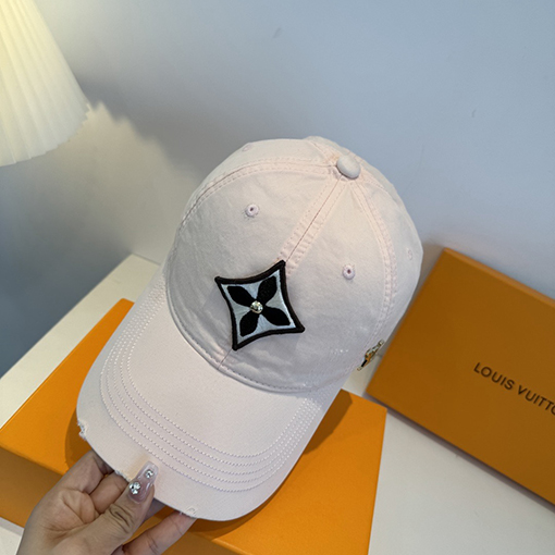 ルイヴィトン クラシックなダメージのウォッシュドコットンベースボールキャップ