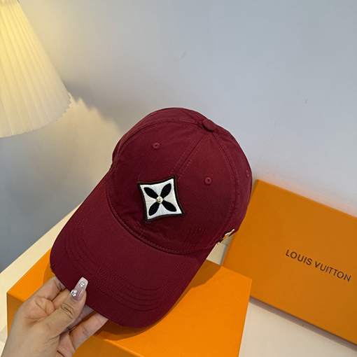 ルイヴィトン クラシックなダメージのウォッシュドコットンベースボールキャップ