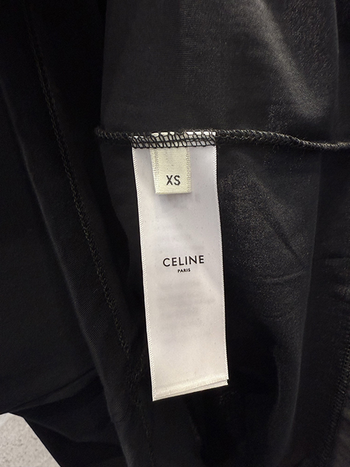 セリーヌコピー CELINE 新作プリントロゴ入りクルーネック半袖Tシャツ