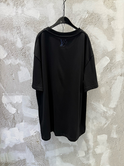 ルイヴィトン LV グラデーション光沢コットン半袖Tシャツ