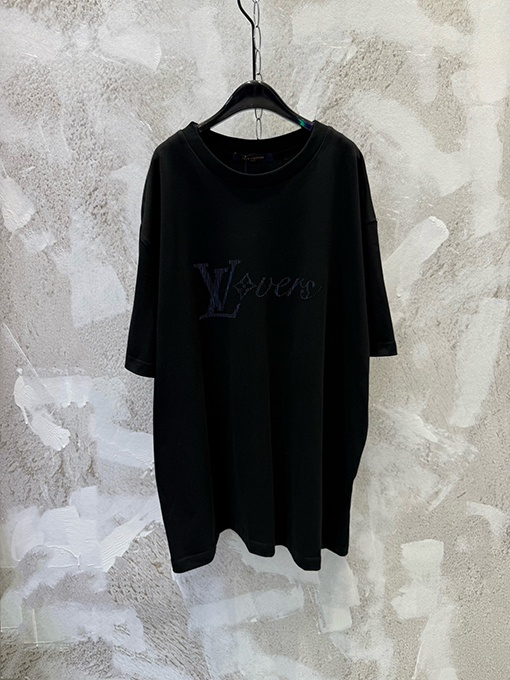 ルイヴィトン LV グラデーション光沢コットン半袖Tシャツ