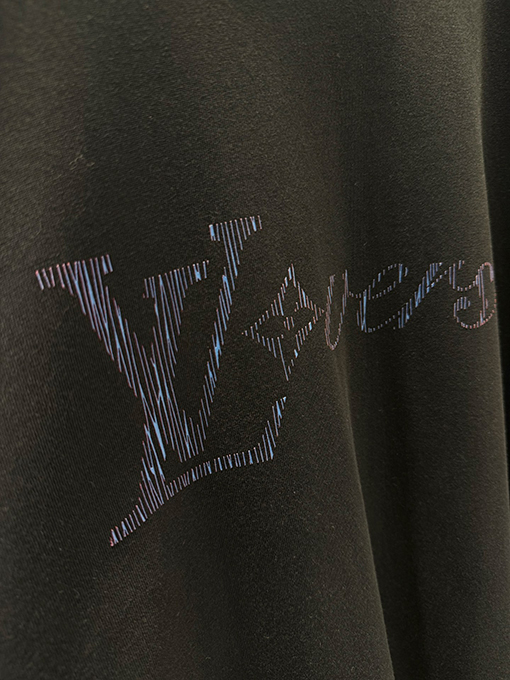 ルイヴィトン LV グラデーション光沢コットン半袖Tシャツ