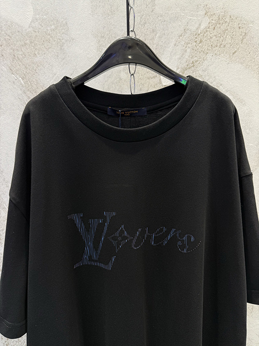 ルイヴィトン LV グラデーション光沢コットン半袖Tシャツ