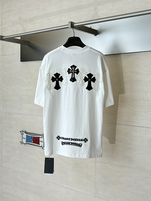 クロムハーツ カラーブロックのクロス柄半袖Tシャツ