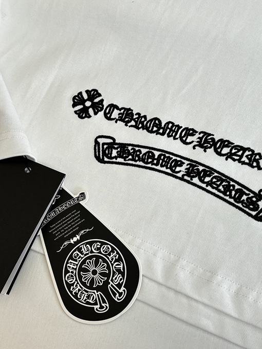 クロムハーツ カラーブロックのクロス柄半袖Tシャツ