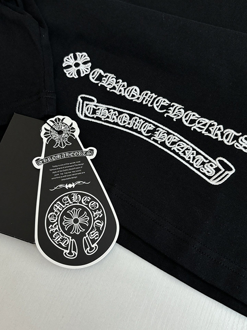クロムハーツ カラーブロックのクロス柄半袖Tシャツ