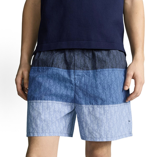 ディオールコピー グラデーションプリントのドローストリング付きカジュアルショーツ