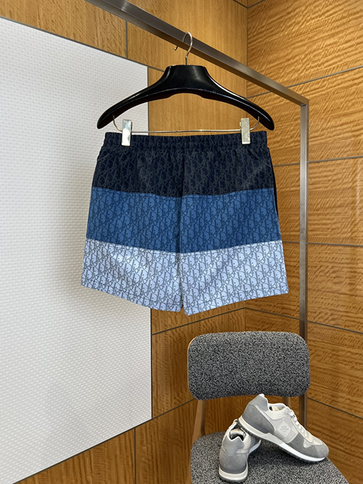 ディオールコピー グラデーションプリントのドローストリング付きカジュアルショーツ