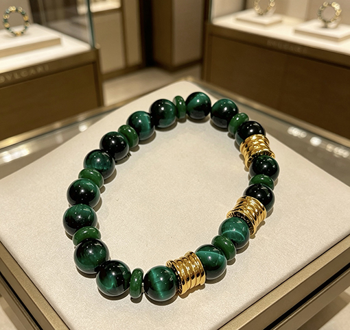 ブルガリ DIVAS‘ DREAM 天然タイガーアイブレスレットシリーズ