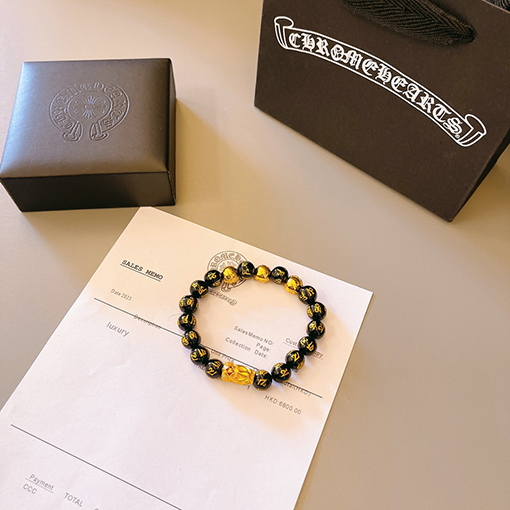 クロムハーツスーパーコピー 天然シルバービーズブレスレット