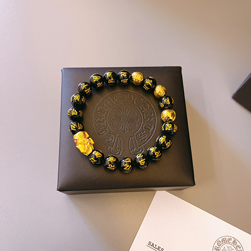 クロムハーツスーパーコピー 天然シルバービーズブレスレット