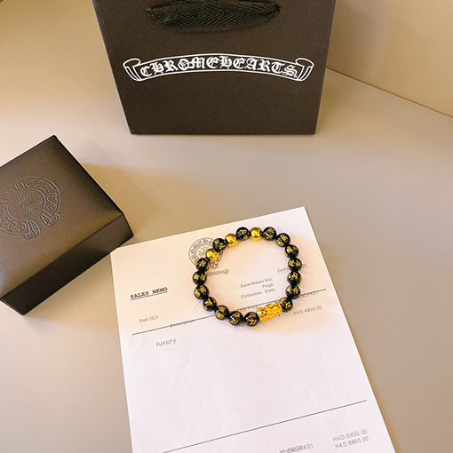 クロムハーツスーパーコピー 天然シルバービーズブレスレット