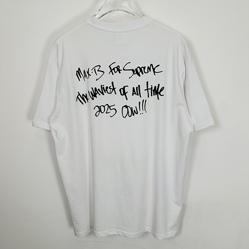 シュプリームブランドコピー Supreme MAX B TEE ヒップホップアーティストのキャラクタープリント入り半袖Tシャツ