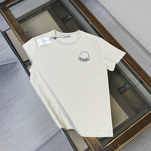 モンクレール Moncler 新作クラシックプリントロゴ入り半袖Tシャツ