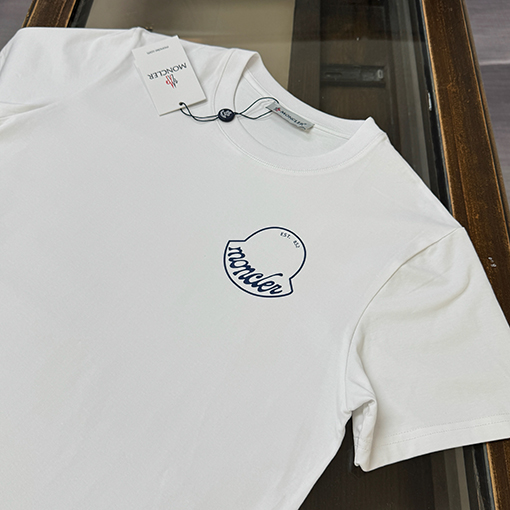 モンクレール Moncler 新作クラシックプリントロゴ入り半袖Tシャツ