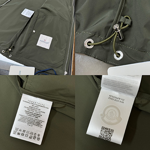 モンクレール Remoray 最新のフード付きトレンチコート