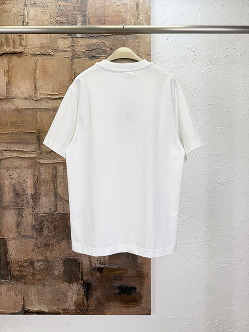 バーバリーブランドコピー BURBERRY ツートンカラーのグラデーションプリント半袖Tシャツ