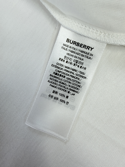 バーバリーブランドコピー BURBERRY ツートンカラーのグラデーションプリント半袖Tシャツ