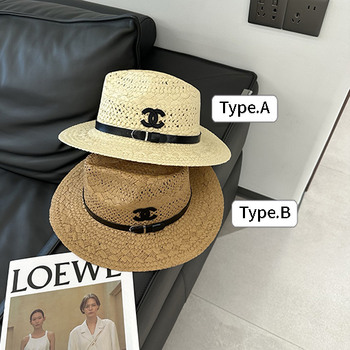 シャネル 夏の麦わら透かし編みパナマ帽