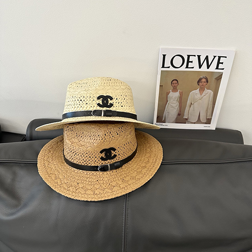 シャネル 夏の麦わら透かし編みパナマ帽