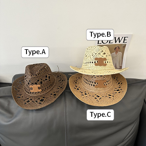 セリーヌコピー 新モデル夏の麦わら透かし編みパナマ帽