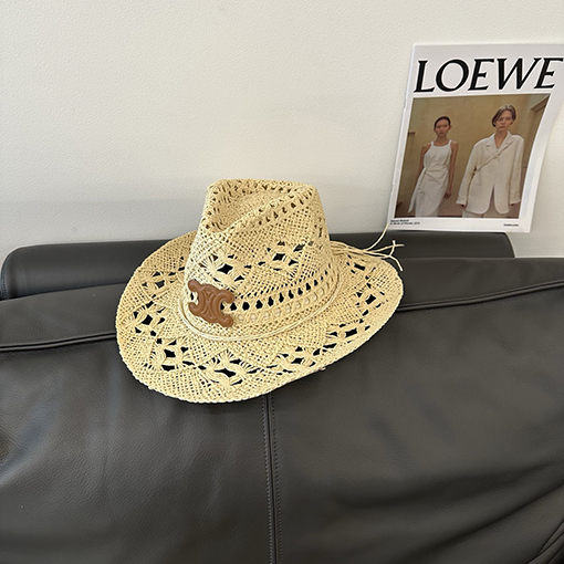 セリーヌコピー 新モデル夏の麦わら透かし編みパナマ帽