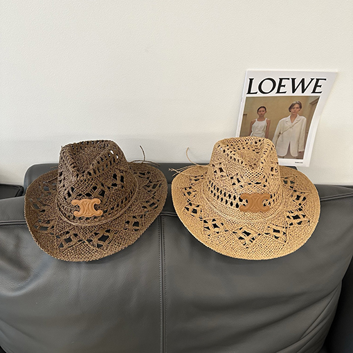 セリーヌコピー 新モデル夏の麦わら透かし編みパナマ帽