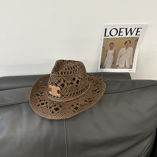 セリーヌコピー 新モデル夏の麦わら透かし編みパナマ帽