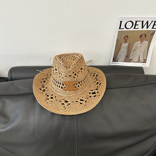セリーヌコピー 新モデル夏の麦わら透かし編みパナマ帽