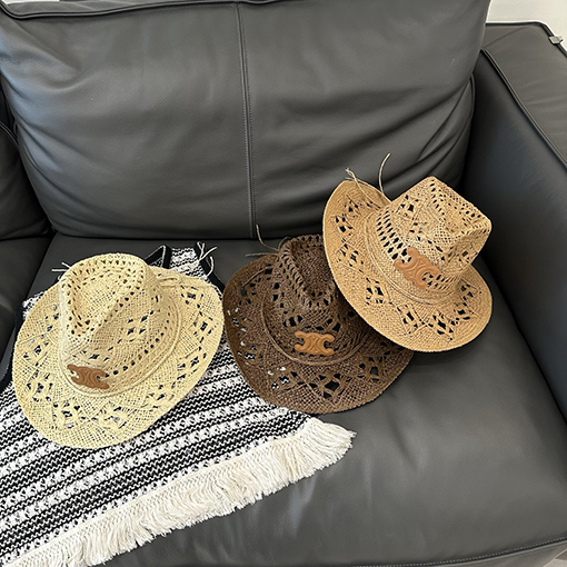 セリーヌコピー 新モデル夏の麦わら透かし編みパナマ帽