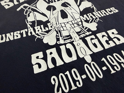 セント マイケルコピー SAINT NBHD SAVAGES コラボレーション スカル 半袖Tシャツ