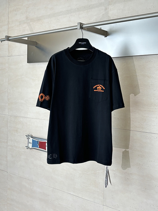クロムハーツブランドコピー Hollywood 限定ポケットプリント半袖Tシャツ