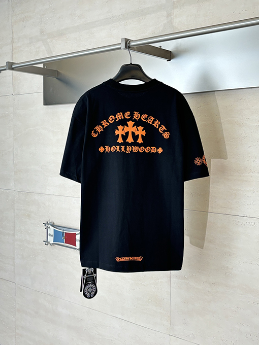 クロムハーツブランドコピー Hollywood 限定ポケットプリント半袖Tシャツ