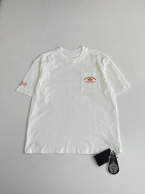 クロムハーツブランドコピー Hollywood 限定ポケットプリント半袖Tシャツ