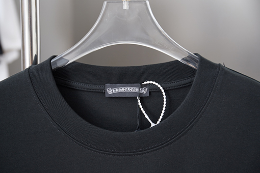 クロムハーツブランドスーパーコピー デジタルプリントによるデニムクロスラインストーン半袖Tシャツ